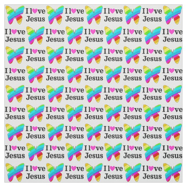 TELA HERMOSA MARIPOSA ME ENCANTA JESÚS (Retal)