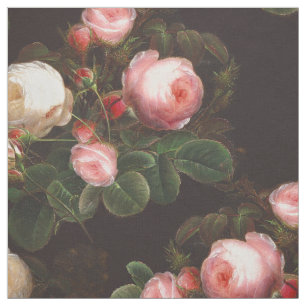 Tela Hermosas rosas y cuerdas rosadas