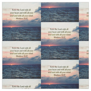 TELA HERMOSO DISEÑO DE FOTOS MATTHEW 22:37 SUNRISE