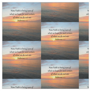 TELA HERMOSO HEBREWS 11:1 DISEÑO DE SUNRISE
