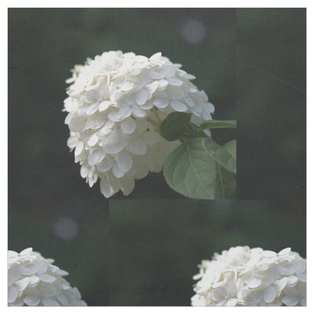 Tela Hermoso Lime Blanca Hydrangea Floral (Retal)