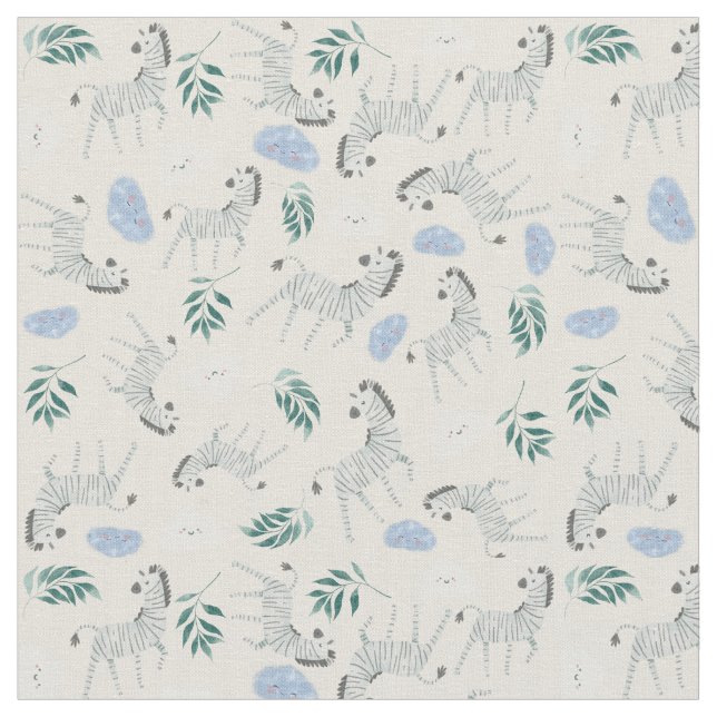 Tela Hermoso lindo safari jungla pastel cebra rosa (De cerca)