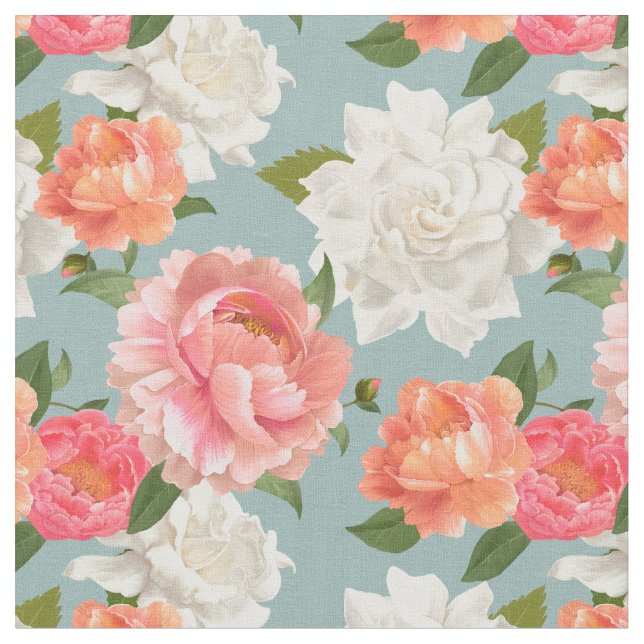 Tela Hermoso patrón floral (De cerca)