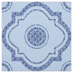 Tela Hermoso Quatrefoil Azul