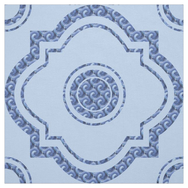 Tela Hermoso Quatrefoil Azul (Retal)