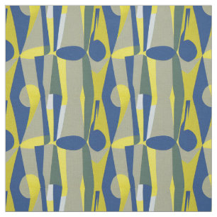Tela Hermoso resumen azul y amarillo a mediados del sig