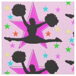 TELA HERMOSO TEJIDO DE CHEERLEADOR ROSA