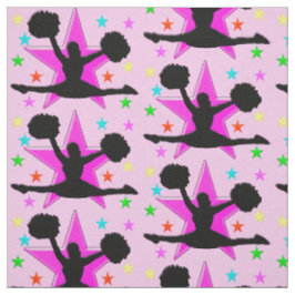 TELA HERMOSO TEJIDO DE CHEERLEADOR ROSA