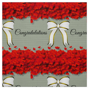 Tela Hermoso y elegante patrón del corazón con arco bla