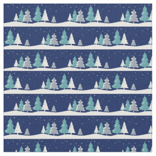Tela Hermosos árboles de invierno Navidades de la noch