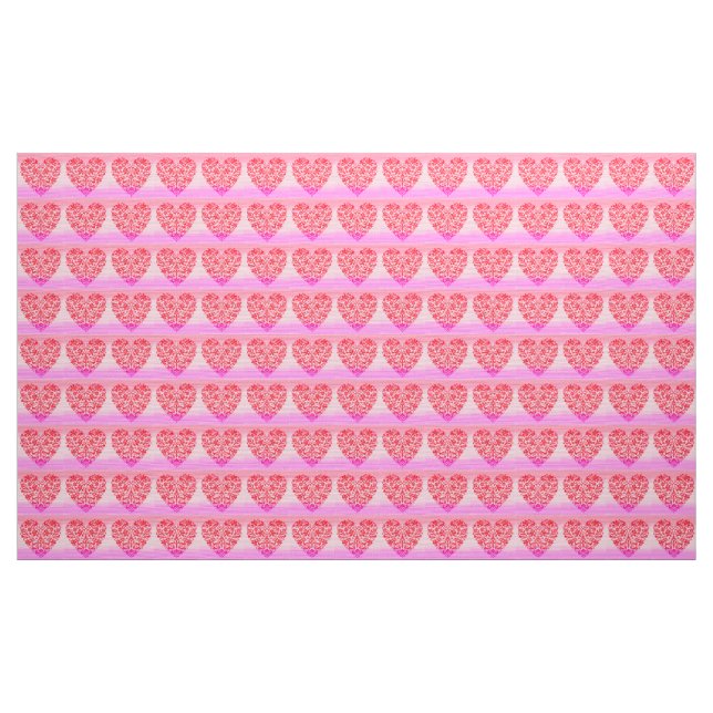 Tela Hermosos corazones rojos (Yarda)