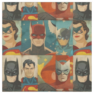 Tela Héroes de historietas antiguas en colores retro