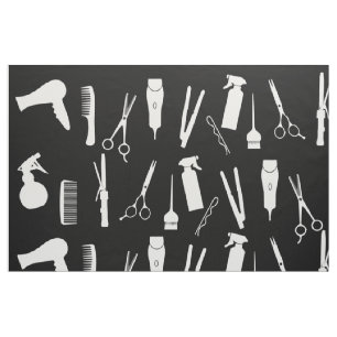 Tela Herramientas de peluquería Tijeras Peine blanco