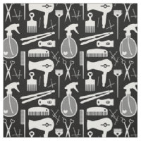 Herramientas de salón de pelo blanco y negro retro