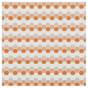 Tela Hex Hexagram geométrico Naranja cálido