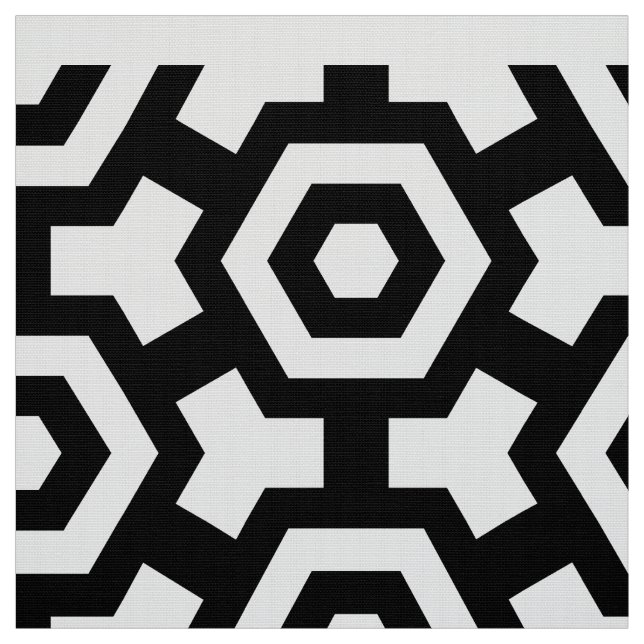 Tela Hexagon Rings Poplin Fabric (Retal)