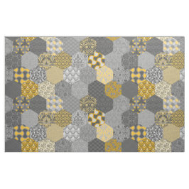 Tela Hexagonal amarillo y gris en el mosaico