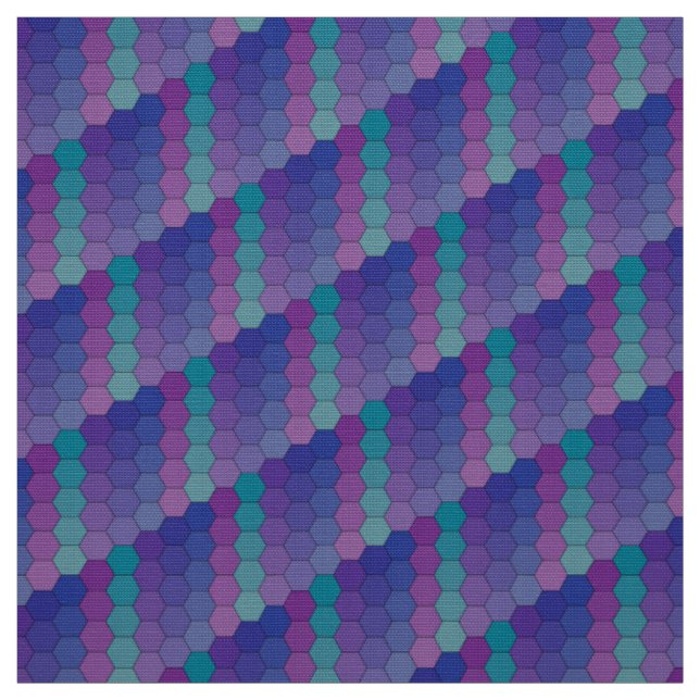 Tela Hexágonos - Fríos (Retal)