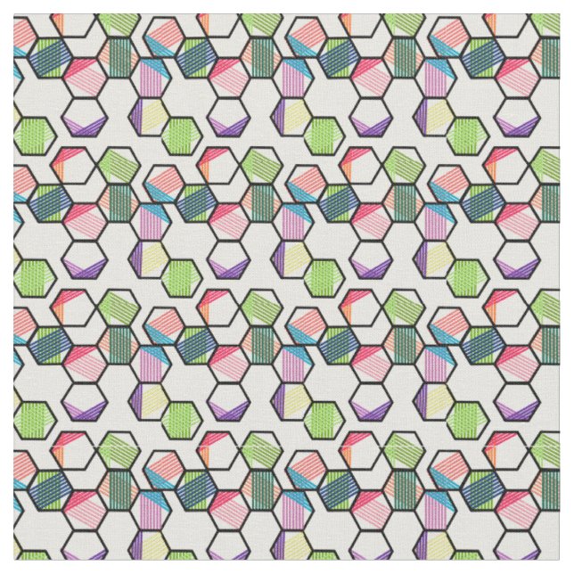Tela Hexagons con subprocesos (De cerca)