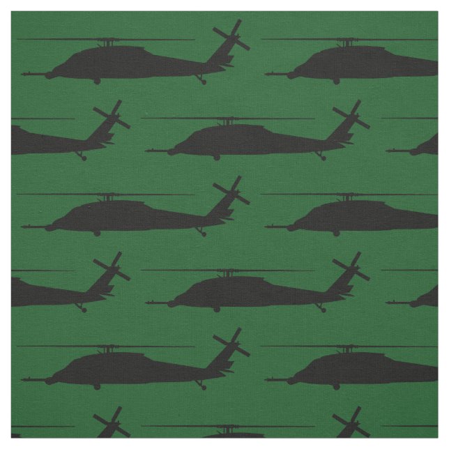 Tela HH-60 Pave Hawk Silhouette Black on Green (Retal)