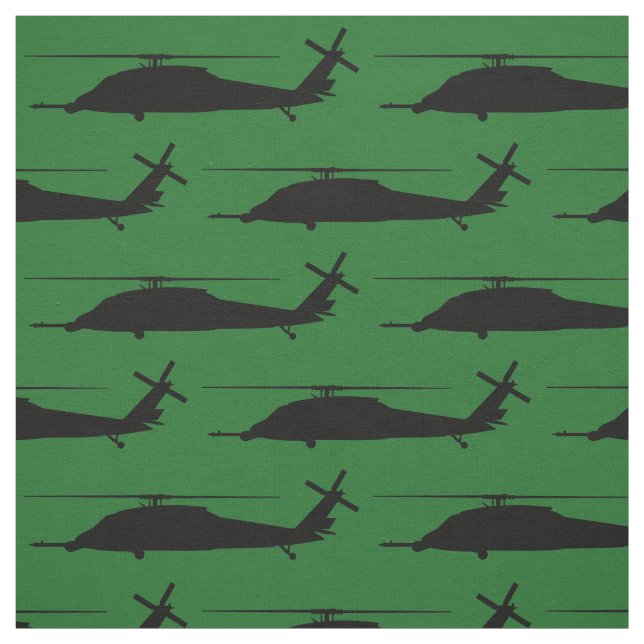 Tela HH-60 Pave Hawk Silhouette Black on Green (Retal)