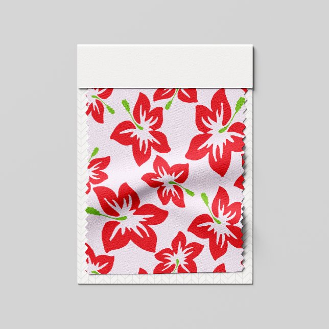 Tela Hibisco Rojo, Flores Rojas, Patrón De Flores (Subido por el creador)