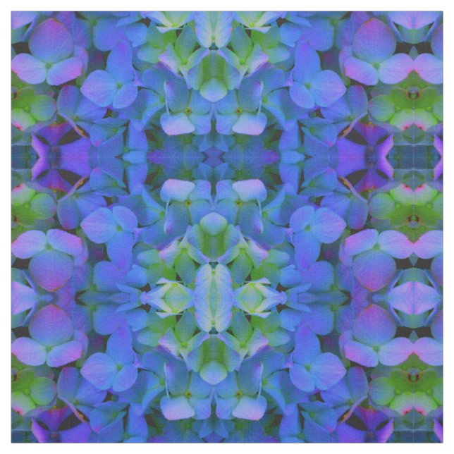 Tela Hidrángulos azul turquesa de perwinkle- floral rom (Retal)
