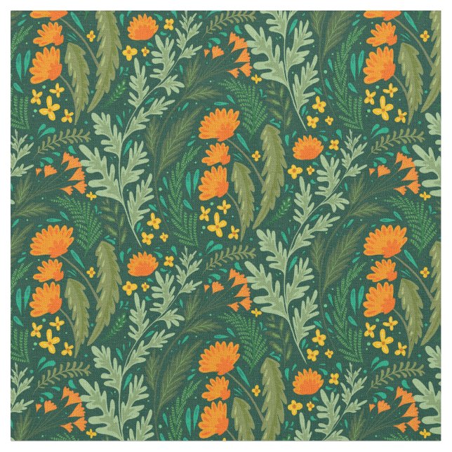 Tela Hierbas y flores de los campos (De cerca)