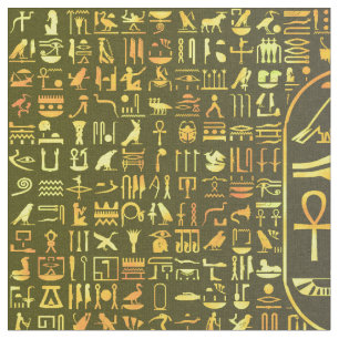 Tela Hieroglyphics del oro