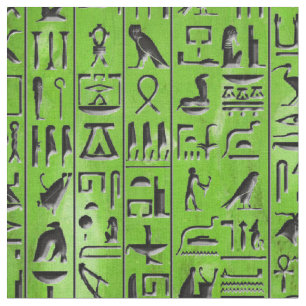 Tela Hieroglyphics en esmeralda