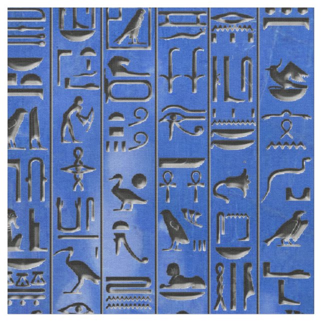 Tela Hieroglyphics en lapislázuli (De cerca)