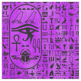 Tela Hieroglyphics púrpuras