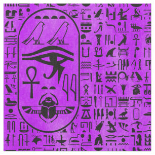 Tela Hieroglyphics púrpuras