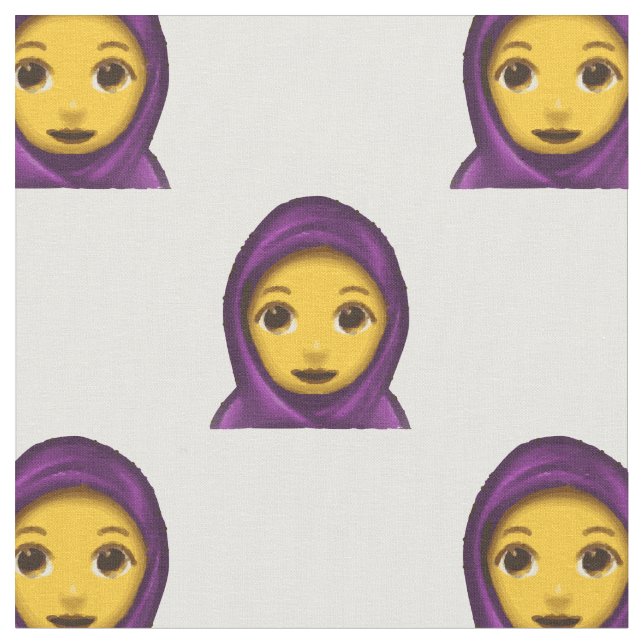 tela hijab de emoji (De cerca)