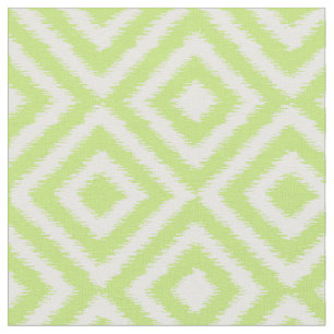 Tela Hip Lime Green Ikat Diamond Squares Mosaico Patrón