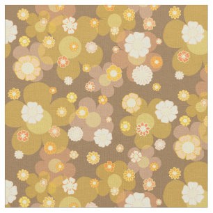 Tela hippie de flores amarillas estilo 70
