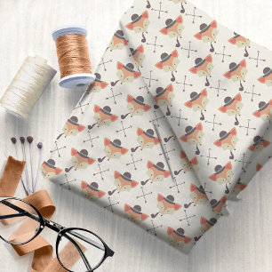 Tela Hipster Fox, Bowler Gorra, Pipe #8 ID1073