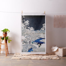 Tela Hiroshige Utagawa - Puente de tambor en Meguro