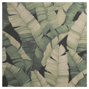 Tela Hoja botánica del plátano de la impresión del