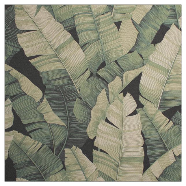 Tela Hoja botánica del plátano de la impresión del (Retal)