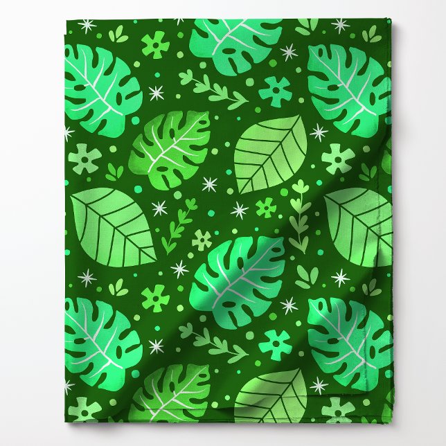 Tela Hoja Tropical Verde de Monstera (Subido por el creador)