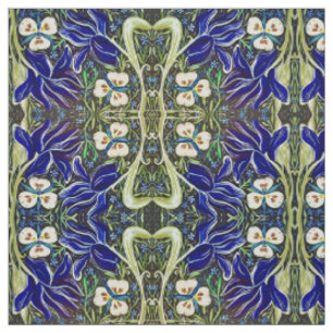 Tela Hoja verde Iris Fabric