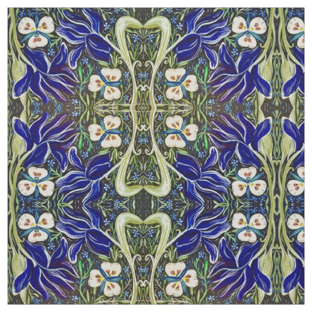 Tela Hoja verde Iris Fabric (Retal)