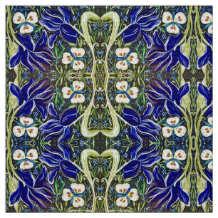 Tela Hoja verde Iris Fabric