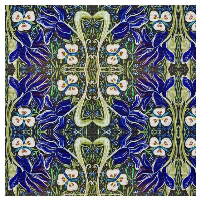 Tela Hoja verde Iris Fabric (Retal)
