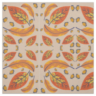 Tela hojas beige