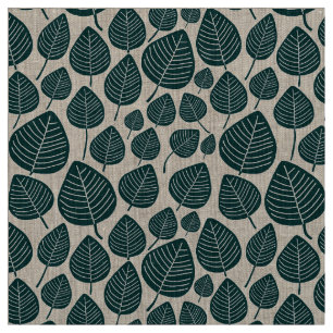 Tela Hojas - Dark Moss Green