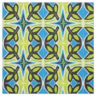 Tela Hojas de azulejos al estilo africano del arte folc