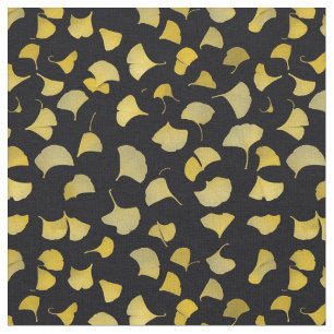 Tela Hojas de Ginkgo - Amarillo