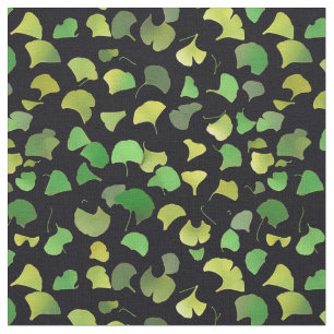 Tela Hojas de Ginkgo - Verde